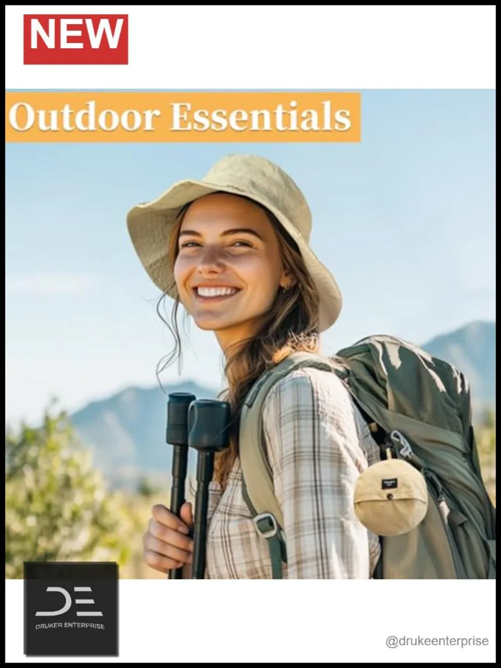 Packable Quick Dry Sun Bucket Hat with Detachable Chin Strap